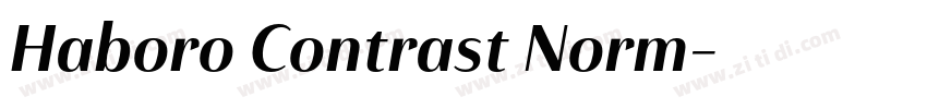 Haboro Contrast Norm字体转换